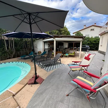 Jolie Villa Piscine Climatise 6-8 Pers Proche Centre-Ville Perpignan Villa